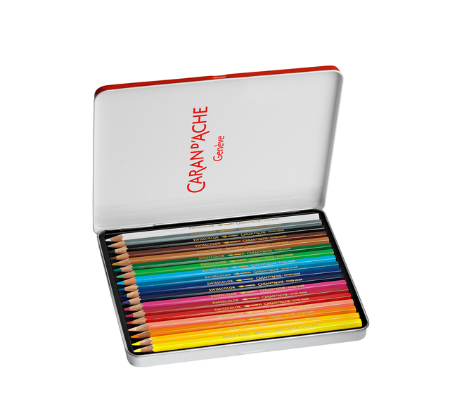Crayon de couleur Caran d’Ache Swisscolor Aquarel 18pcs ass