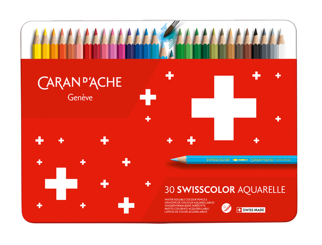 Crayon de couleur Caran d’Ache Swisscolor Aquarel 30pcs ass