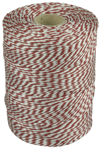 Ficelle coton 180m Rouge/Blanc