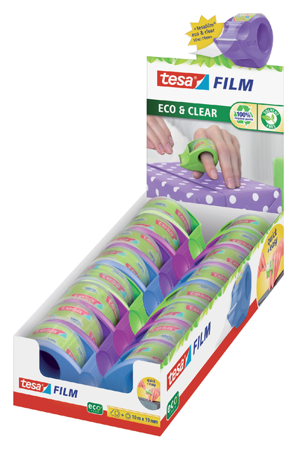 Plakbandhouder Tesa Eco mini roller met tape