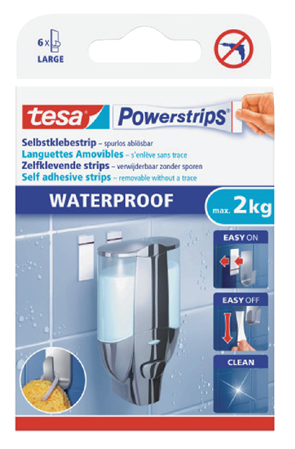 Powerstrip double face Tesa Waterproof 2kg 6 pièces blister