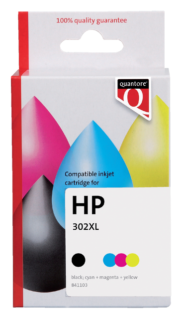 Cartouche d'encre Quantore HP X4D37AE 302XL noir + couleur