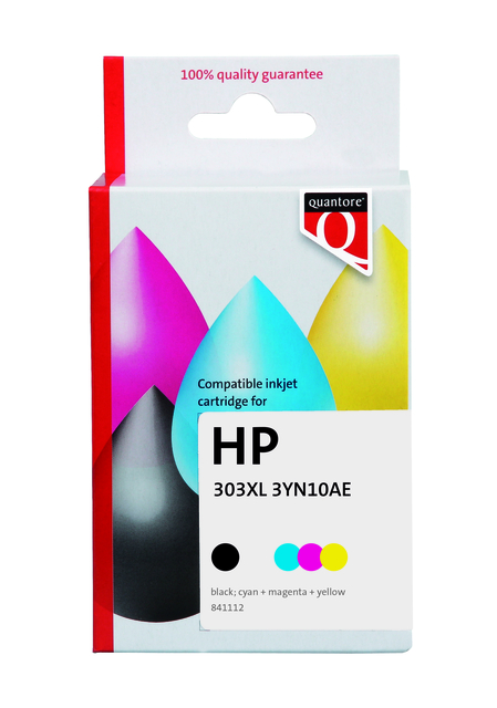 Inktcartridge Quantore alternatief tbv HP 3YN10AE 303XL zwart + kleur