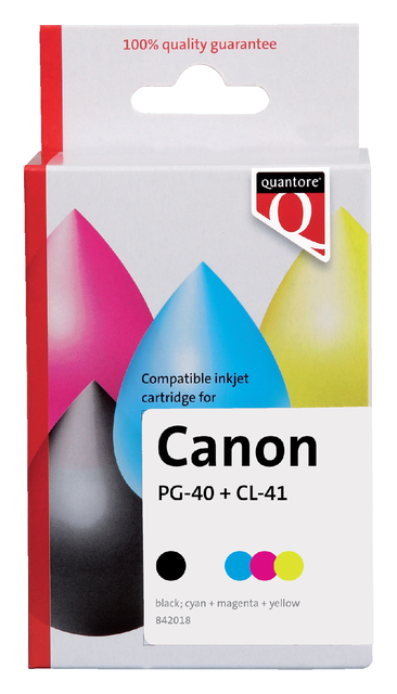 Inktcartridge Quantore Canon PG-40 CL-41 zwart + kleur