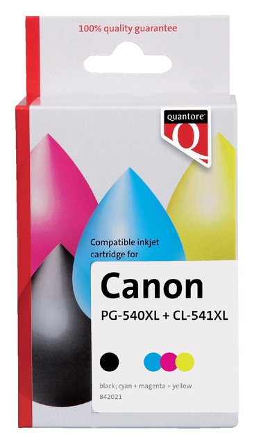 Inktcartridge Quantore Canon PG-540XL CL-541XL zwart kleur HC