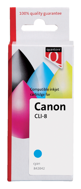 Inktcartridge Quantore Canon CLI-8 blauw+chip