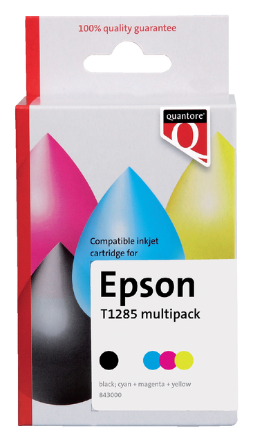 Cartouche d’encre Quantore Epson T1285 noir+3 couleurs