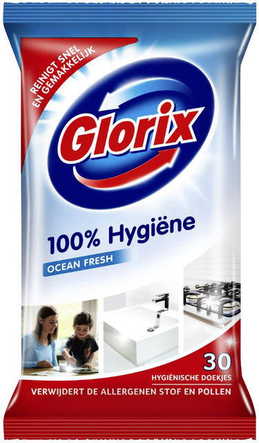 Lingette nettoyante pour toilette Glorix 30 lingettes hygiène