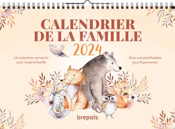 Brepols gezinskalender weekoverzicht, Franstalig, 2024