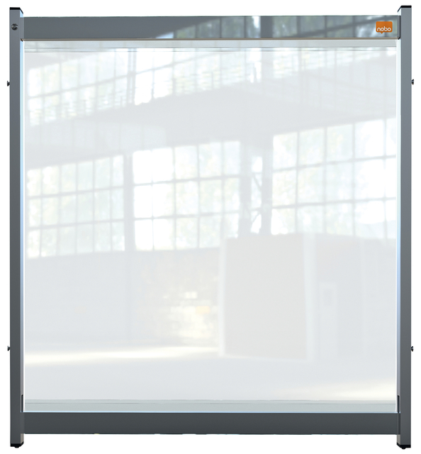 Ecran de protection bureau Nobo modulaire PVC transparent 750x820mm