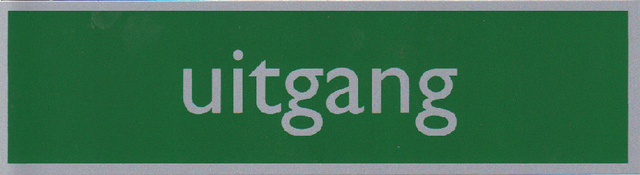 Pictogramme 'Uitgang' 165x44mm