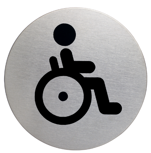 Infobord pictogram Durable 4906 wc invalide rond 83mm