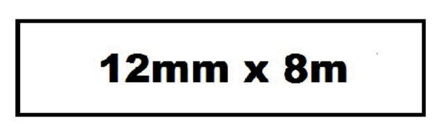 Labeltape Quantore TZE-231 12mm x 8m zwart op wit