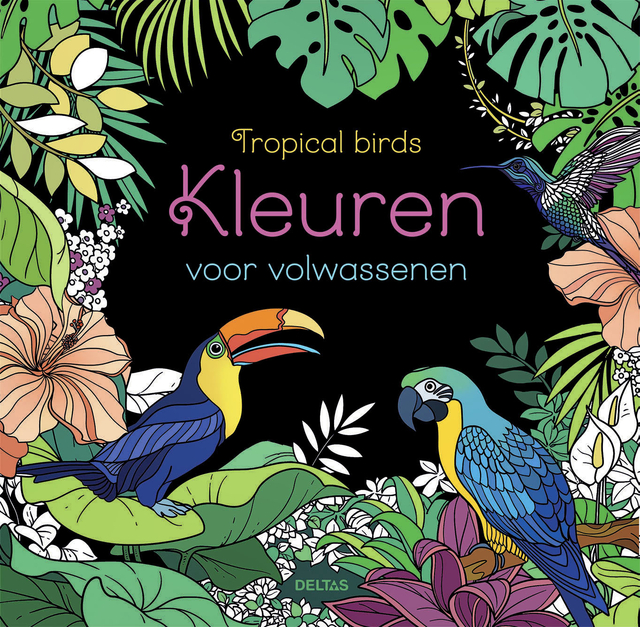 Album de coloriage adulte Deltas Tropical Birds