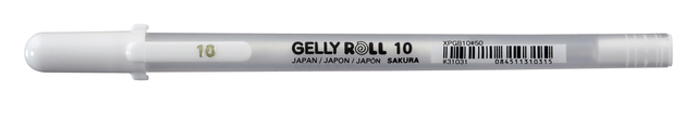 Stylo gel Sakura Gelly Roll Basic 10 0.5mm Blanc