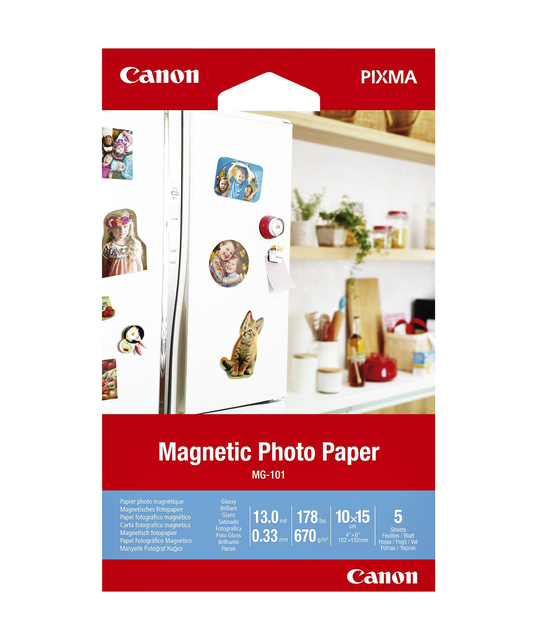 Papier photo Canon MG-101 magnétique 10x15cm 5 feuilles