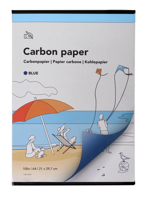 Papier carbone Qbasic A4 21x29,7cm 100 feuilles bleu