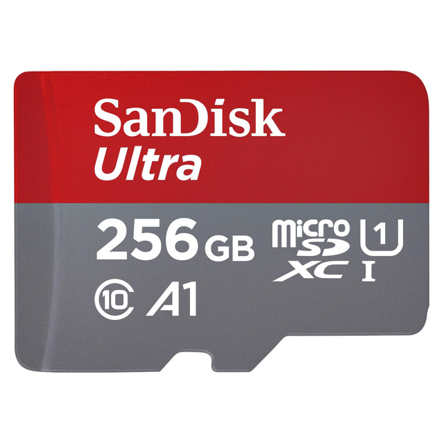 Carte mémoire Sandisk Micro SDXC Ultra Android 256Go 120Mo/s Class 10 A1