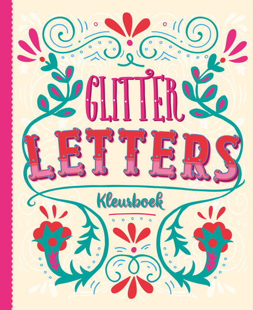 Kleurboek Interstat volwassenen glitter  letters