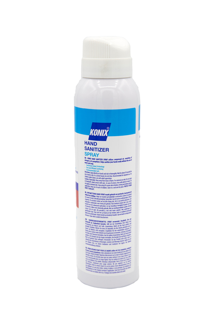 Spray mains désinfectant Konix aérosol 150ml alcool 70%