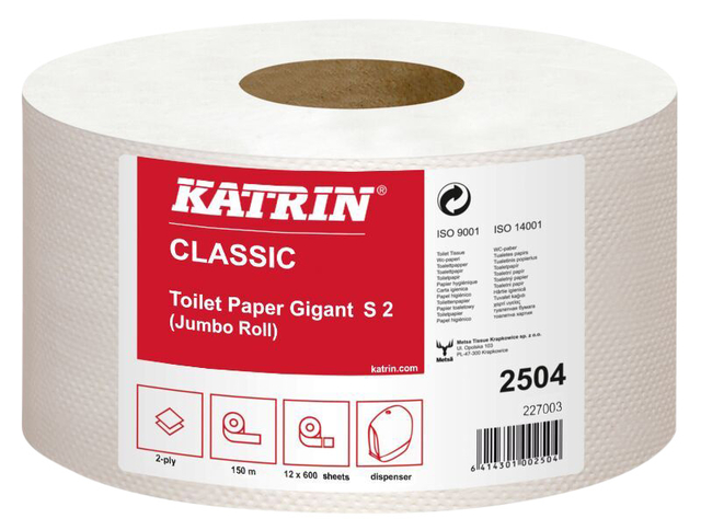 Papier toilette Katrin 2504 Jumbo S2 2 épaisseurs