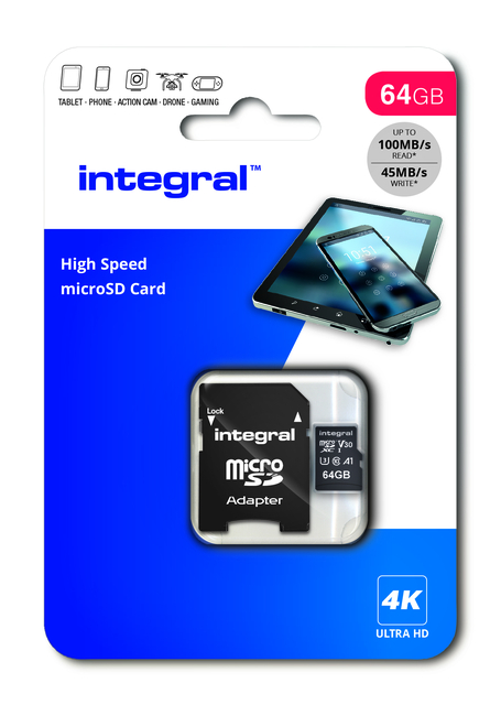 Geheugenkaart Integral microSDXC 64GB