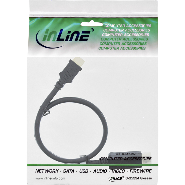Câble inLine Displayport HDMI 4K Mâle/Mâle 2m noir