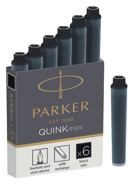 Cartouche d’encre Parker Quink Mini pour Parker Esprit Noir