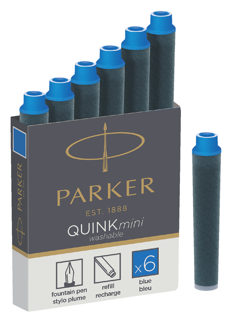 Cartouche d’encre Parker Quink Mini pour Parker Esprit Bleu