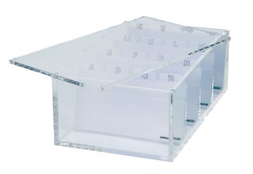 Maul acryl box voor visitekaartjes, ft 11,4 x 19 x 7 cm