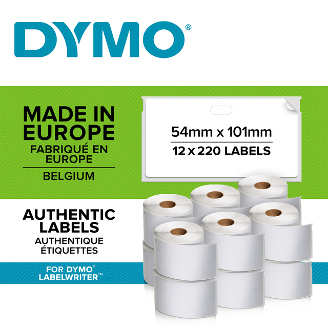 Etiquette Dymo 11354 LabelWriter 32x57mm 12000 pièces