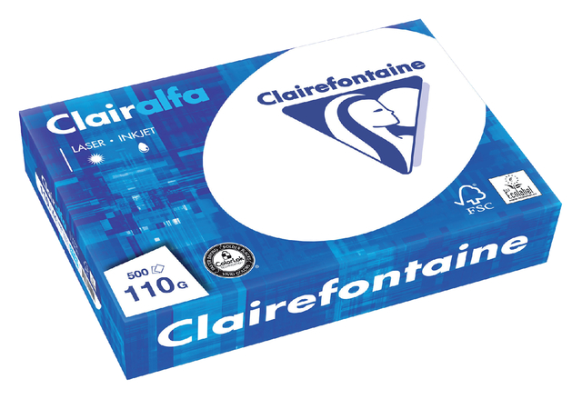 Papier copieur Clairefontaine Clairalfa A4 110g 500 feuilles