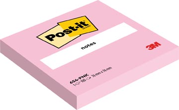 Post-it Notes, 100 vel, ft 76 x 76 mm, roze (flamingo pink)