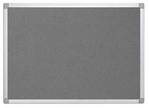 Q-CONNECT textielbord met aluminium frame 180 x 120 cm grijs