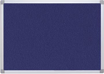 Q-CONNECT textielbord met aluminium frame 120 x 90 cm blauw