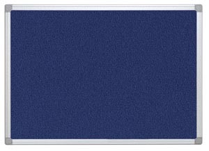 Q-CONNECT textielbord met aluminium frame 120 x 180 cm blauw