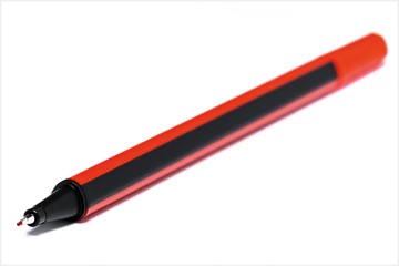 Q-CONNECT fineliner, 0,4 mm, driehoekig, rood