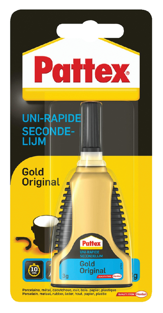 Colle seconde Pattex Gold original tube 3g sous blister