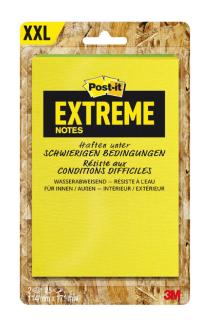 Bloc mémos Post-it Extreme EXT57M 114x171mm vert jaune