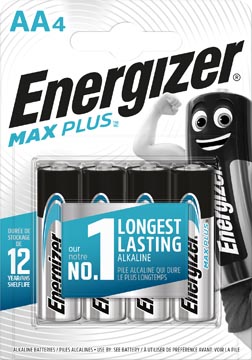 Energizer batterijen Max Plus AA, blister van 4 stuks
