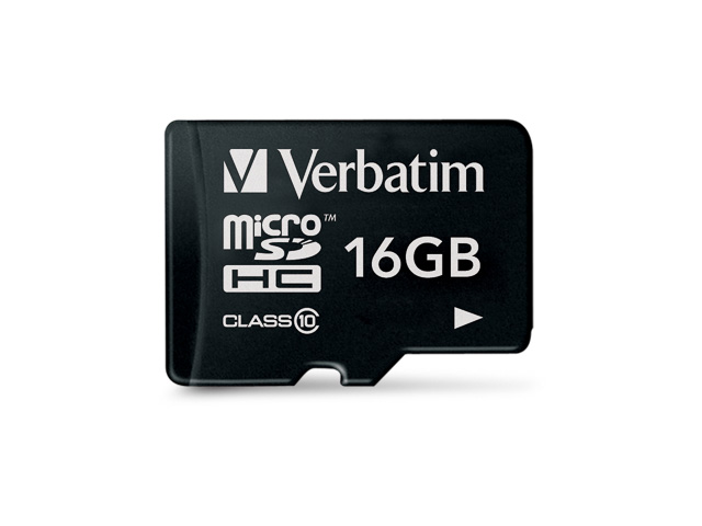 VERBATIM PREMIUM MICRO SDHC CARD 16GB 44010 class 10