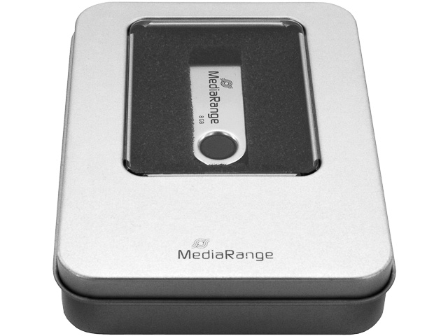 MEDIARANGE ALU STORAGE BOX SILVER BOX901 empty case for USB flash drives