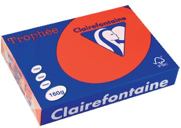 Clairefontaine Trophée Intens A4, 160 g, 250 vel, koraalrood