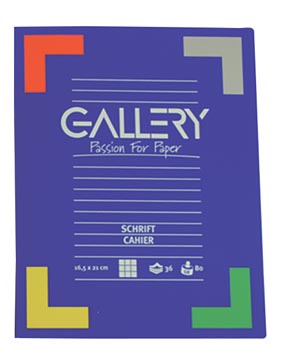 Gallery schrift, ft 16,5 x 21 cm, gelijnd, 72 bladzijden