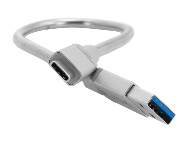 VERBATIM USB-C/USB-A CHARGE CABLE 0,3m 48868 USB 3.1 GEN2 silver