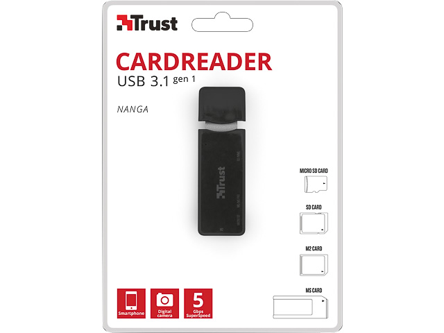 TRUST NANGA USB 3.2 GEN1 21935 multi  slot card reader