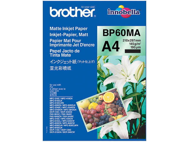 BP60MA BROTHER INKJET PAPER A4 25sheets 145gr matte