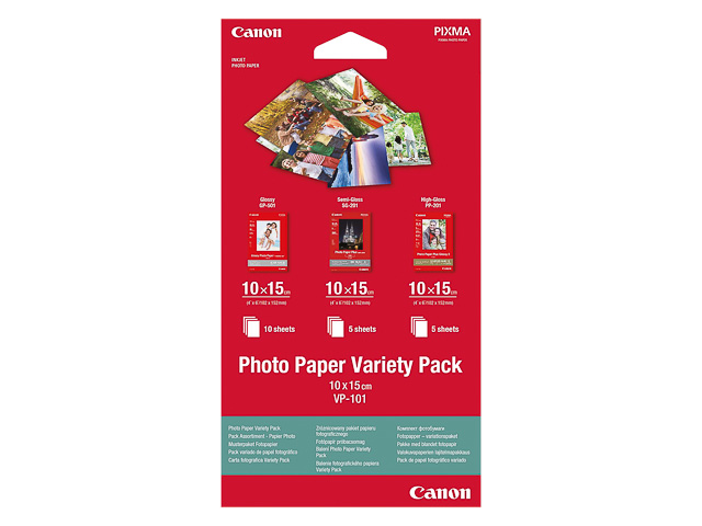 VP101 CANON PHOTO PAPER 10x15cm 0775B078 variety pack