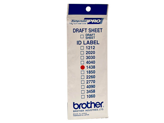 ID1438 BROTHER STAMP LABELS 14x38mm 24pieces/unit black on white