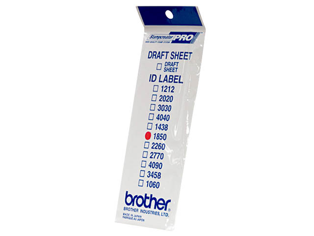 ID1850 BROTHER STAMP LABELS 18x50mm 12pieces/unit black on white